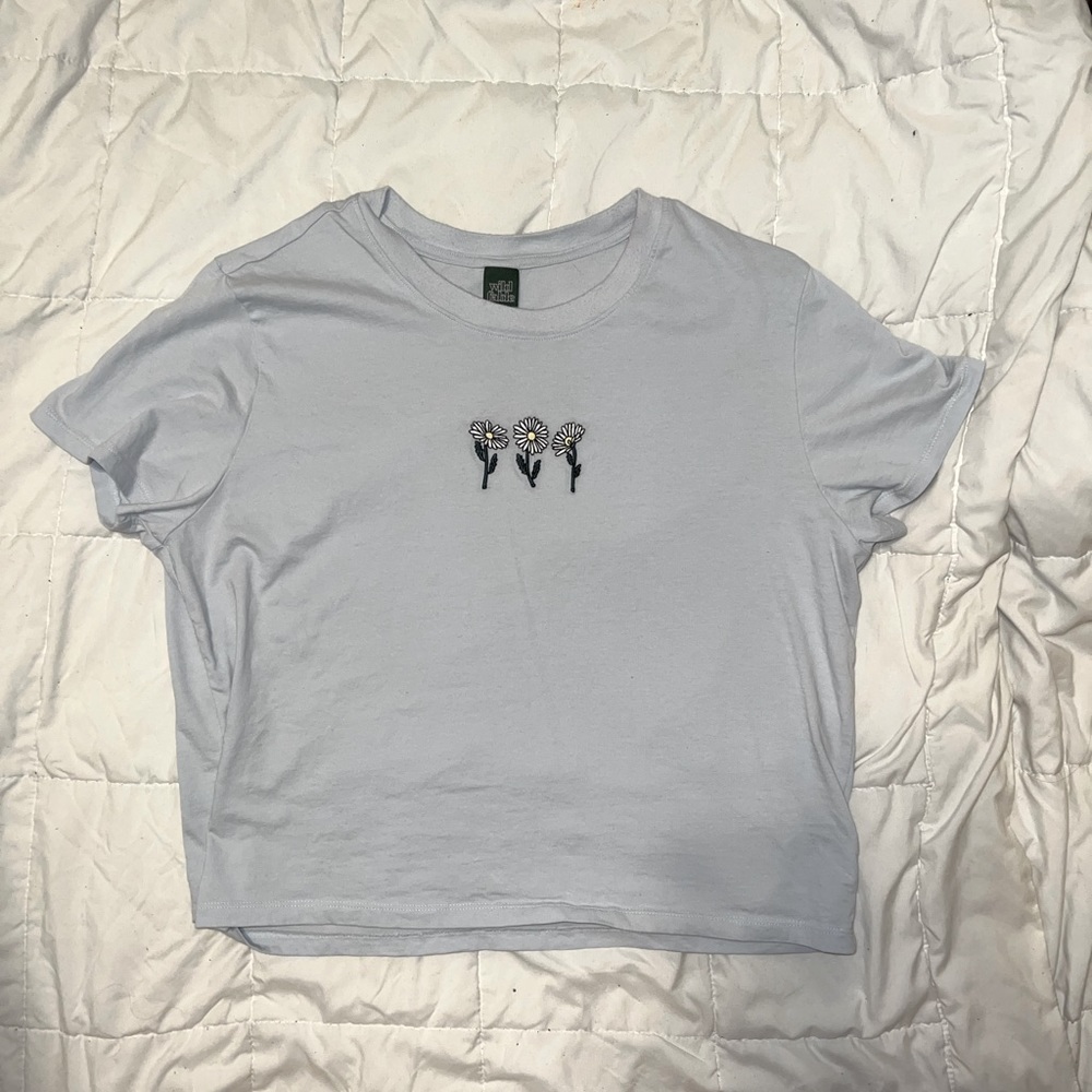 Baby Blue Cropped T-Shirt